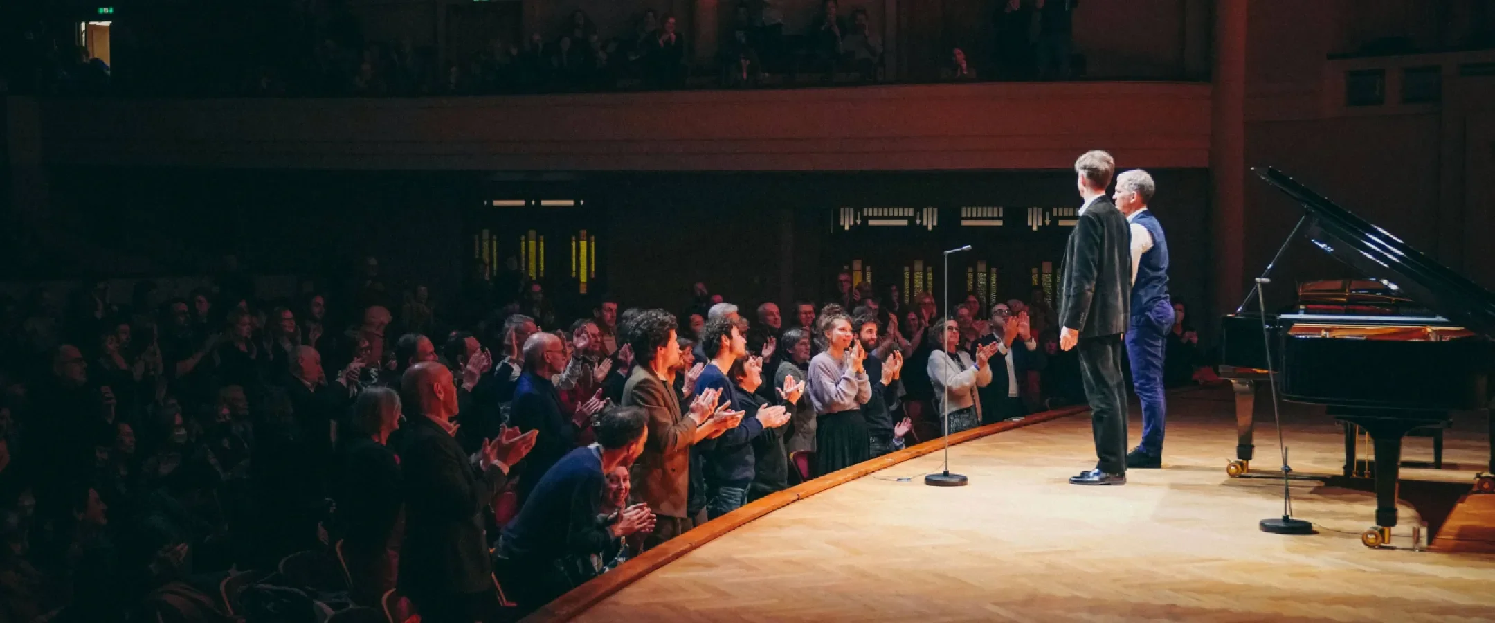 Brad Mehldau and Ian Bostridge greeting the audience